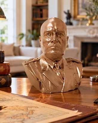 Busto di Benito Mussolini effetto bronzo