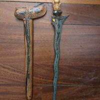 KRIS BALINESE ANTICO-LAMA PAMOR -MANICO SCOLPITO