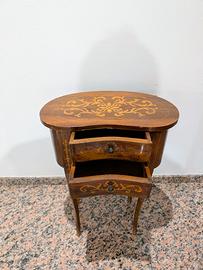Comodino | Legno Intarsiato Stile Classico Vintage