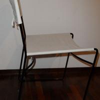 4 sedie Driade Delfina in acciaio e tela