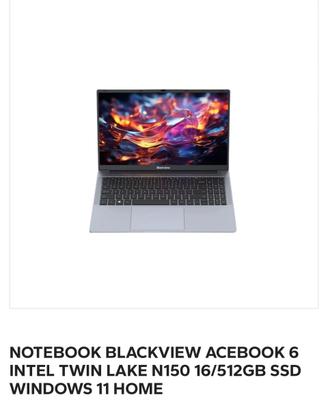 Notebook 15.6 16Gb 512Sssd w11home