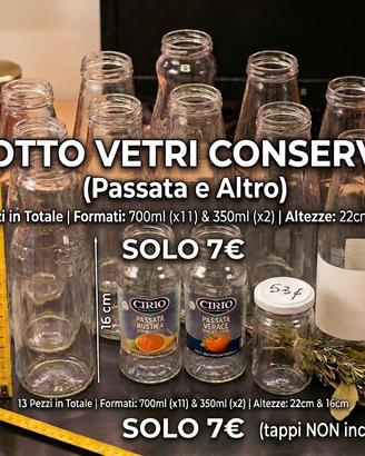 Vasetti e bottiglie vetro per conserve 22/16 cm