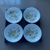 🍈 Set 4 Piattini in Ceramica Decorati