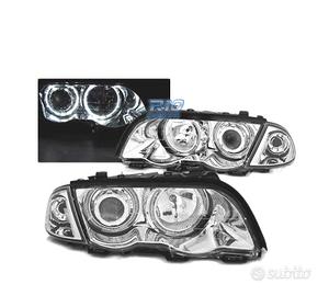 FARI BMW E46 98-01 CON OCCHI ANGELICI LED CROMATI