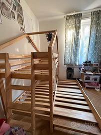 Letto a castello montessori 3 posti