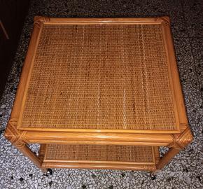 Tavolino in vimini