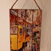 Quadretto decorativo in legno fatto a mano – stile