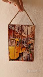 Quadretto decorativo in legno fatto a mano – stile