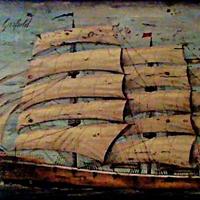 VECCHIO QUADRO SU SCURO FRANCESCO CONZ 55 X 120