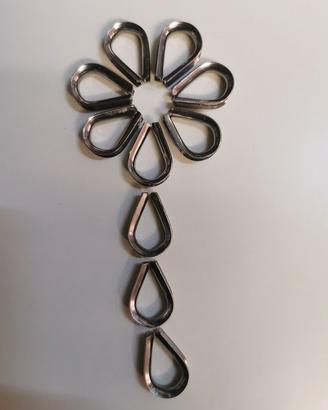 Redance inox per funi diam. 5 mm nuove 10pz 