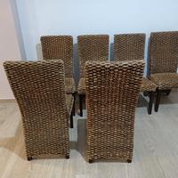 Sedie legno massello tipo etnico