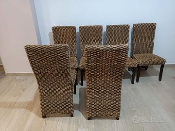 Sedie legno massello tipo etnico