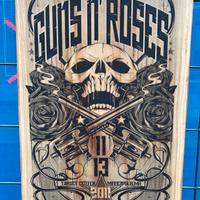 Guns n’ roses stampa su tavoletta di legno 20x30 c