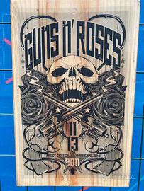 Guns n’ roses stampa su tavoletta di legno 20x30 c