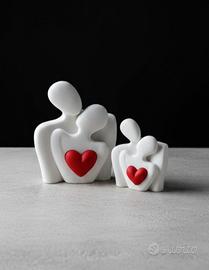 Coppia statue romantiche San Valentino Amore Cuore