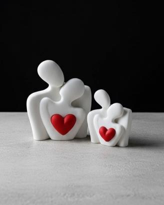 Coppia statue romantiche San Valentino Amore Cuore