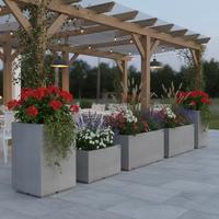 FIORIERE IN CEMENTO TRASPIRANTI CON PIEDINI