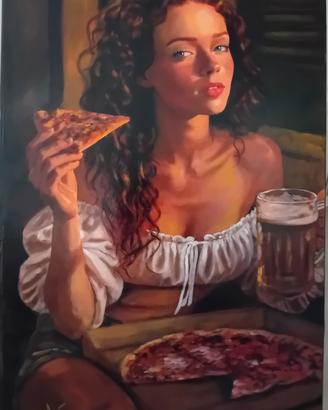 olio su tela applicata su telaio  60x40 