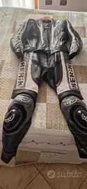 tuta moto in pelle  divisibile 