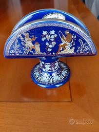 Porta tovaglioli in ceramica e dettagli oro 24K 