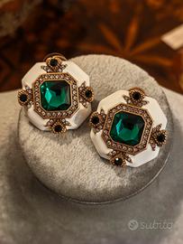 Orecchini vintage smaltati per donna