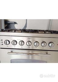 Cucina a Gas Glem SA765VI Inox-Forno Gas. Classe A