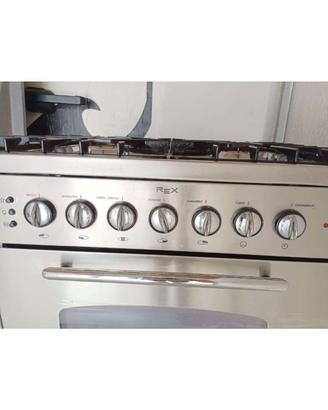Cucina a Gas Glem SA765VI Inox-Forno Gas. Classe A