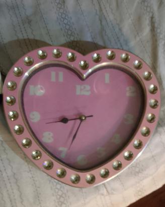Orologio cuore rosa 