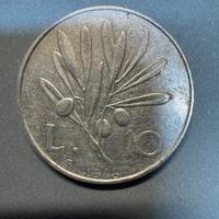 MONETA RARA 10 lire 1948