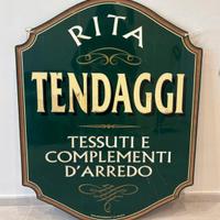 Insegna vintage bifacciale Rita Tendaggi