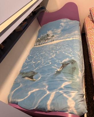 Letto + letto a cassetto (singoli) + comodino