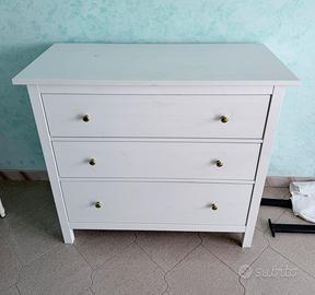 Comò bianco 3 cassetti