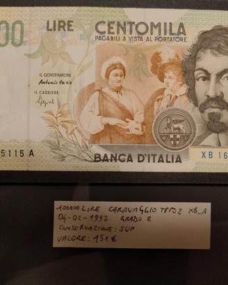 100000 lire Caravaggio tipo 2 04/02/97 XB sup+