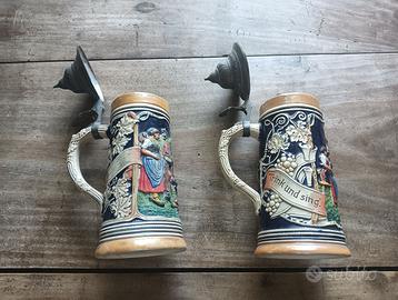Vecchi boccali da birra made in Germany