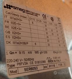 Piano cottura a gas SMEG