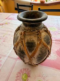 Vaso Etnico Terracotta e Giunco