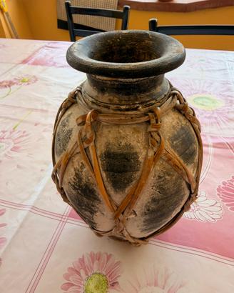 Vaso Etnico Terracotta e Giunco