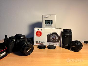 Canon EOS 700D + 3 Obiettivi (18-55, 55-250, 50mm)