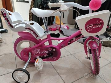 bicicletta bambina rosa raggio 10"
