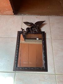 Specchio in legno liberty con griffone