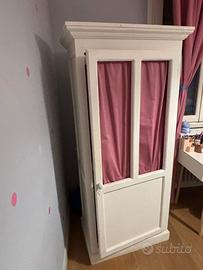 Armadio Maison du Monde shabby chic bianco e rosa