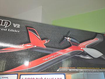 aereo rc huntsman v2 2.4ghz 110cm completo