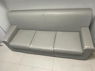 Divano 3 posti ecopelle grigio