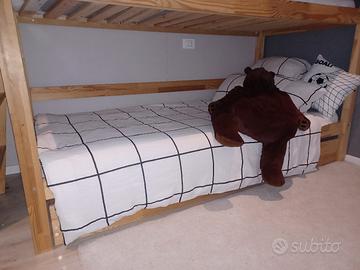 soppalco in pino naturale 