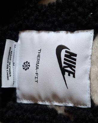 Giacca pile foderata con tasche e ceniera Nike log
