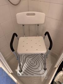 Sedia doccia in plastica/alluminio