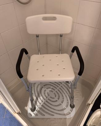 Sedia doccia in plastica/alluminio