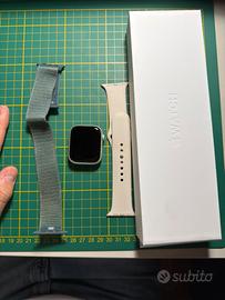 Apple warch serie 9 45mm argento starlight