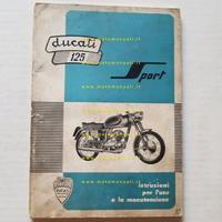 Ducati 125 Sport 1959 manuale uso italiano epoca