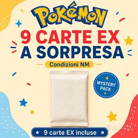 9 Carte Pokémon EX a Sorpresa – Tutte NM